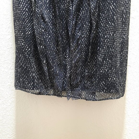 Ann Taylor Ruffle Sheath Dress |‎ Black & White | Size 8 - Picture 5 of 12